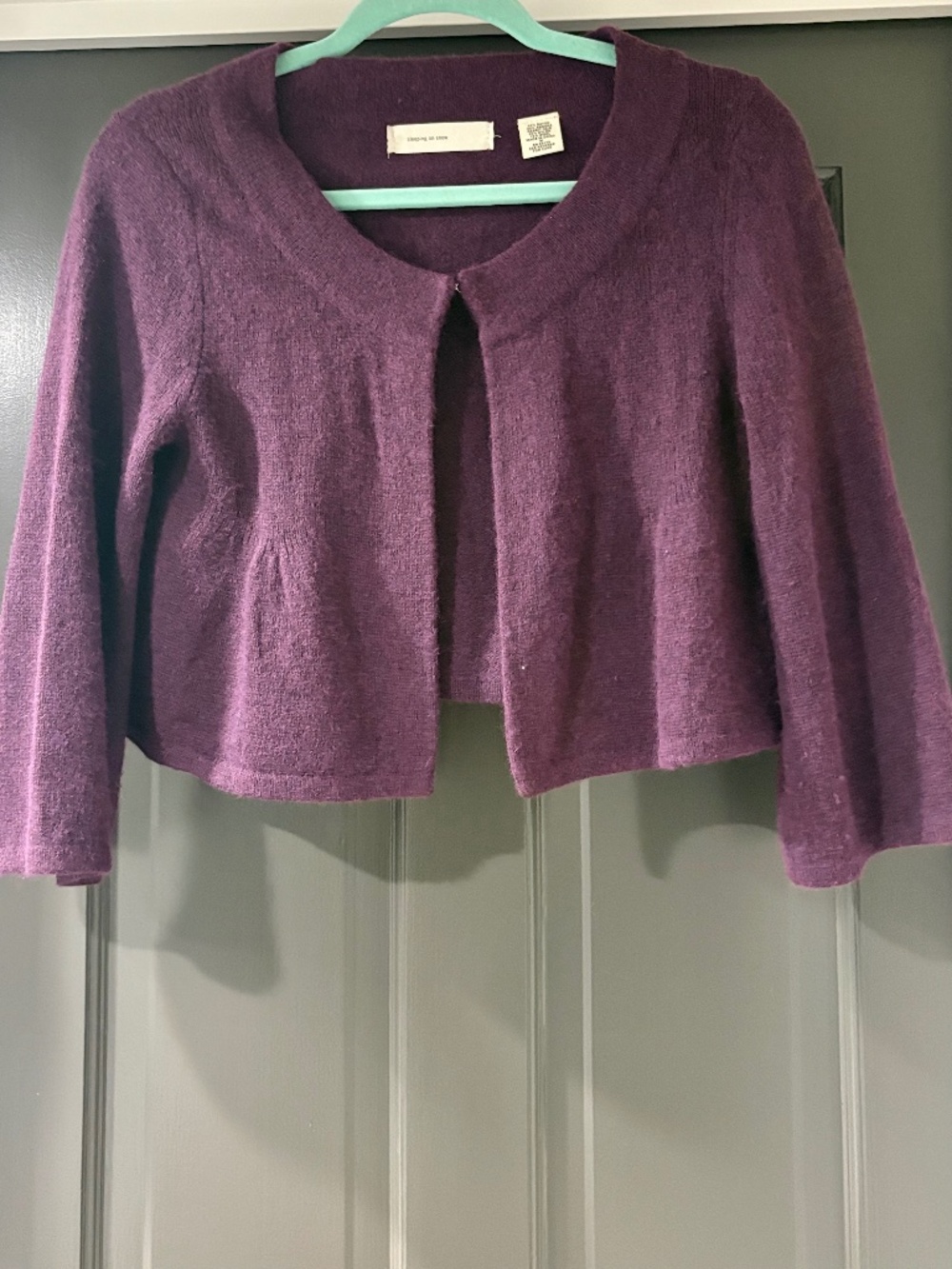 Sleeping on Snow Purple Angora Blend Cropped Cardigan – Size Medium